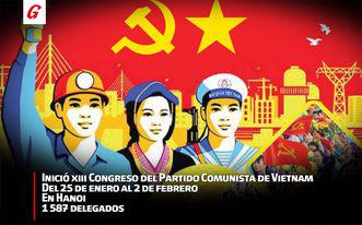 Saluda el PCC el XIII Congreso del Partido Comunista de Vietnam