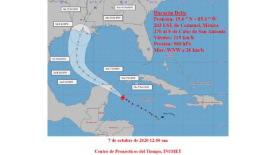 En vivo huracán Delta: Se aproxima al extremo nordeste de Yucatán