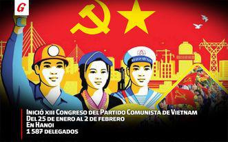 Saluda el PCC el XIII Congreso del Partido Comunista de Vietnam
