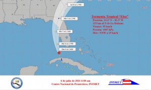Centro de Pronósticos informa trayectoria de la tormenta Elsa y el tiempo para Cuba este martes
