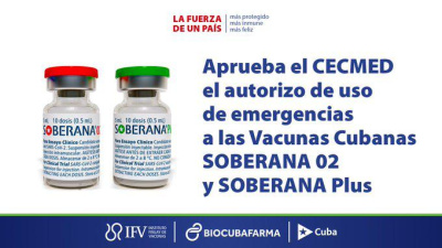 Cuba cuenta ya con tres vacunas contra la COVID-19