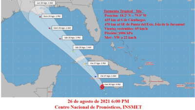 Tormenta tropical Ida amenaza al occidente cubano, y pudiera convertirse en huracán