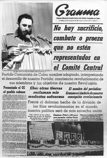 Aniversario del CC PCC y Granma